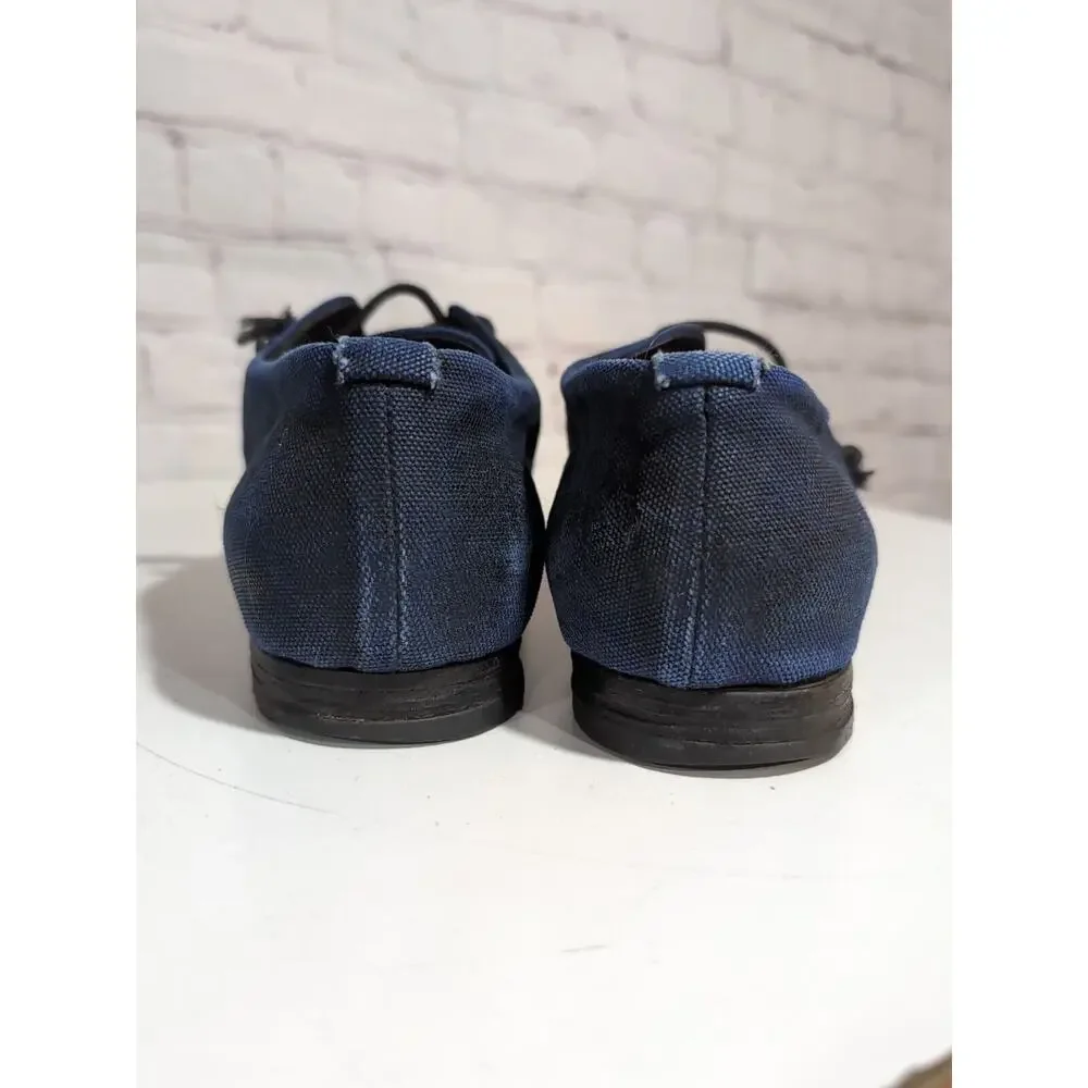 Alexander Fielden The Philosopher Handmade Denim Leather Avant Garde Shoe Sz 41